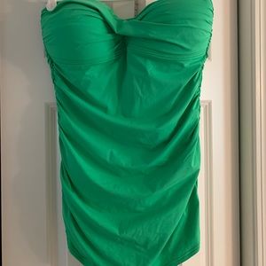 Tommy Bahama size 12 one piece green bathing suit.